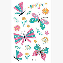 Load image into Gallery viewer, 1 Pc Butterfly 3D Temporary Tattoo 52 Style Waterproof Butterfly Tattoos Stickers Temporary Colorful Design For Womens