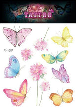 Load image into Gallery viewer, 1 Pc Butterfly 3D Temporary Tattoo 52 Style Waterproof Butterfly Tattoos Stickers Temporary Colorful Design For Womens