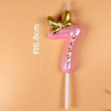 Load image into Gallery viewer, 1 Pcs Number 0-9 Birthday Candle Number One Birthday Gold Number Candles Party Celebration Baby Showers Happy Birthday Cake Candles for Kids Adult Wedding/ Party Crown Candle Cake Decoration Tools
