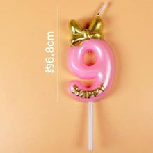 Load image into Gallery viewer, 1 Pcs Number 0-9 Birthday Candle Number One Birthday Gold Number Candles Party Celebration Baby Showers Happy Birthday Cake Candles for Kids Adult Wedding/ Party Crown Candle Cake Decoration Tools