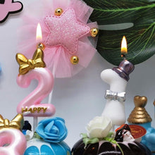 Load image into Gallery viewer, 1 Pcs Number 0-9 Birthday Candle Number One Birthday Gold Number Candles Party Celebration Baby Showers Happy Birthday Cake Candles for Kids Adult Wedding/ Party Crown Candle Cake Decoration Tools