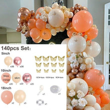 Load image into Gallery viewer, 1 Set Pink Purple Chrome Rose Gold Balloon Garland With Butterfly Stickers Arch Kit For Birthday Wedding Party Decorations