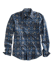 Load image into Gallery viewer, Tin Haul Indigo Aztec Long Sleeve (Grey) - Men's Western Shirt
