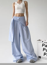 Load image into Gallery viewer, Loose Comfy Striped Lace-up Wide-leg Pants