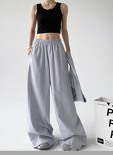 Load image into Gallery viewer, Loose Comfy Striped Lace-up Wide-leg Pants