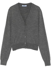 Load image into Gallery viewer, Prada Women V-Neck Lightweight Knit Wool Cardigan