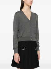 Load image into Gallery viewer, Prada Women V-Neck Lightweight Knit Wool Cardigan