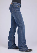 Load image into Gallery viewer, Tin Haul 280 Rosie Fit Flap Pockets (Medium Wash) - Women's Bootcut Jeans
