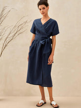 Load image into Gallery viewer, 100% Linen Kimono Dress CELESTE