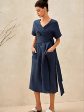 Load image into Gallery viewer, 100% Linen Kimono Dress CELESTE