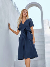 Load image into Gallery viewer, 100% Linen Kimono Dress CELESTE