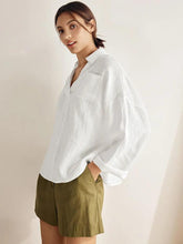 Load image into Gallery viewer, Linen Oversized Fit Pocket Shirt ELOWEN