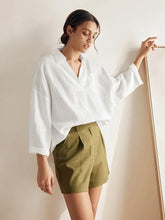 Load image into Gallery viewer, Linen Oversized Fit Pocket Shirt ELOWEN