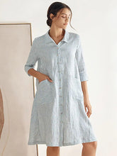 Load image into Gallery viewer, 100% Linen Shirt Dress MADISON