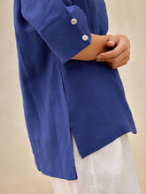 Load image into Gallery viewer, Linen V Neck Short Sleeve Shirt PENNY