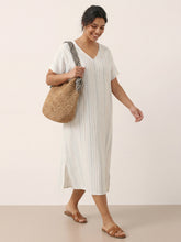 Load image into Gallery viewer, 100% Linen Back-Tied Waist Maxi Dress HANA