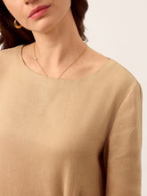 Load image into Gallery viewer, 100% Linen Side-Gathered Bow Maxi Dress ESMERALDA