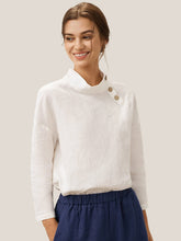 Load image into Gallery viewer, 100% Linen Classic Side Neck Top CORA