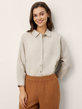 Load image into Gallery viewer, 100% Linen Concealed Placket Patch Pocket Shirt FELICITY