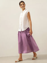 Load image into Gallery viewer, 100% Linen Elastic Waist Skirt MARINA