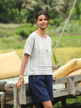 Load image into Gallery viewer, 100% Linen Elastic Waistband Capri Pants ANNA