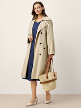 Load image into Gallery viewer, 100% Linen Gathered Waist Flap Detail Midi Dress DIANA