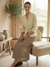 Load image into Gallery viewer, 100% Linen Hand Button Fitted Jacket AMELIA