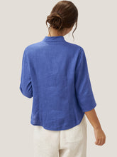 Load image into Gallery viewer, 100% Linen Hand Button Fitted Jacket AMELIA