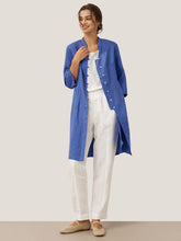 Load image into Gallery viewer, 100% Linen Hand Button Long Top DILLON