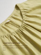 Load image into Gallery viewer, 100% Linen Pleated Crew Neck Maxi Dress with Detachable Tie Straps MIRA