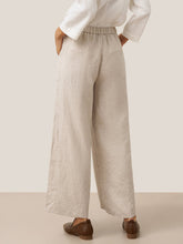 Load image into Gallery viewer, 100% Linen Pocket Wide Leg Pants THALIA