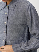 Load image into Gallery viewer, 100% Linen Relaxed Drop Shoulder Pocket Shirt ASTER