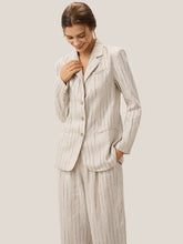 Load image into Gallery viewer, 100% Linen Sketch Stripe Suit Set ELOISE