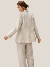 Load image into Gallery viewer, 100% Linen Sketch Stripe Suit Set ELOISE
