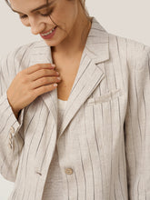 Load image into Gallery viewer, 100% Linen Sketch Stripe Suit Set ELOISE