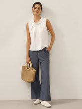 Load image into Gallery viewer, 100% Linen Structured Collar Sleeveless Blouse BLAIR