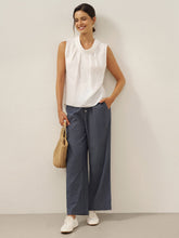 Load image into Gallery viewer, 100% Linen Structured Collar Sleeveless Blouse BLAIR