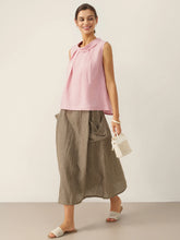 Load image into Gallery viewer, 100% Linen Structured Collar Sleeveless Blouse BLAIR