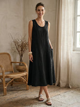 Load image into Gallery viewer, 100% Linen Swing Beach Tank Dress GIANA
