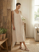 Load image into Gallery viewer, 100% Linen Swing Beach Tank Dress GIANA