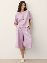 Load image into Gallery viewer, 100% Linen A-Line Bermuda Shorts RAVENNA