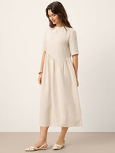 Load image into Gallery viewer, 100% Linen Arch-Seam Fluid Maxi Dress EUDORA