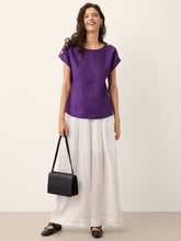 Load image into Gallery viewer, 100% Linen Round Neck Button Detail Top ISABELLE