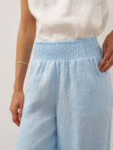 Load image into Gallery viewer, 100% Linen Broad Elastic Waistband Pants TALIA