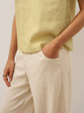 Load image into Gallery viewer, 100% Linen Broad Elastic Waistband Pants TALIA