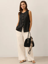 Load image into Gallery viewer, 100% Linen Buttons Down Tank Top ERIN