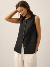 Load image into Gallery viewer, 100% Linen Buttons Down Tank Top ERIN