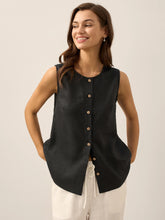 Load image into Gallery viewer, 100% Linen Buttons Down Tank Top ERIN