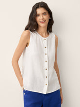 Load image into Gallery viewer, 100% Linen Buttons Down Tank Top ERIN