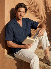 Load image into Gallery viewer, 100% Linen Camp-Collar Elbow-Sleeve Shirt HENRY